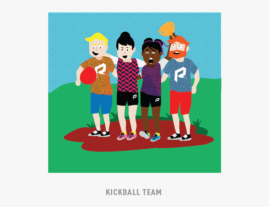 Kickball Team - Cartoon, Transparent Clipart