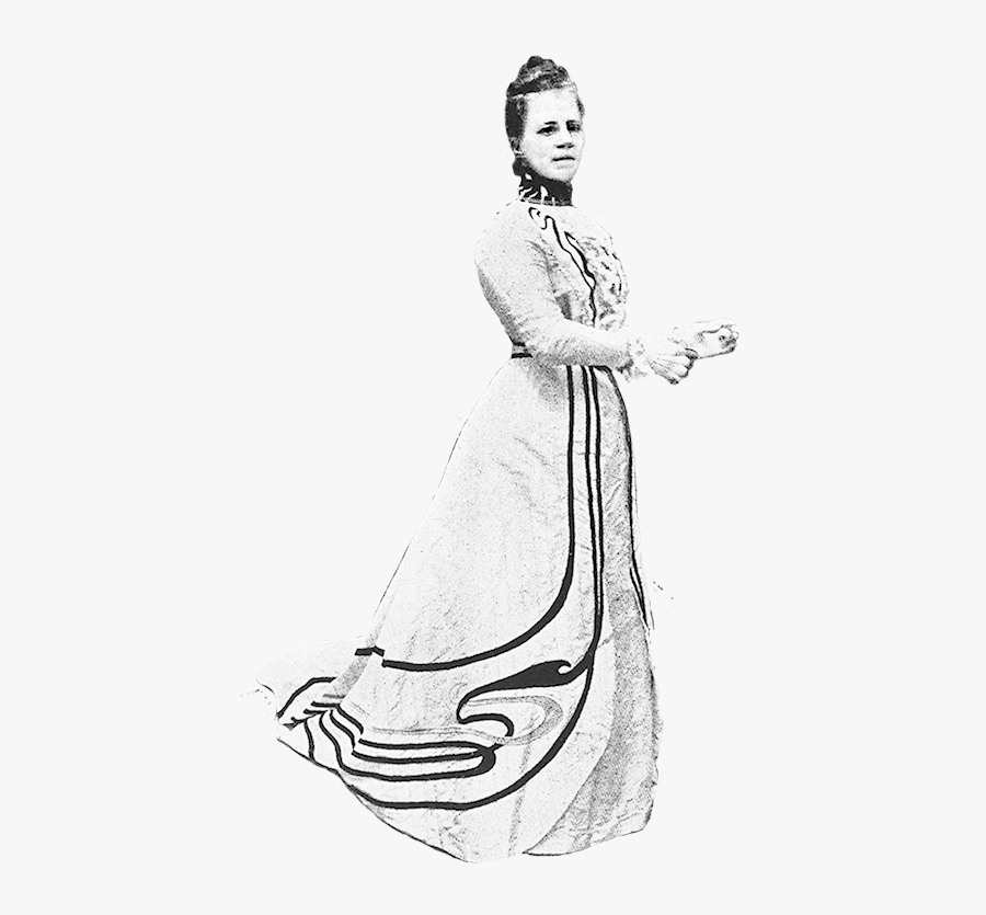 Late Victorian Evening Dress - Victorian Woman Transparent, Transparent Clipart