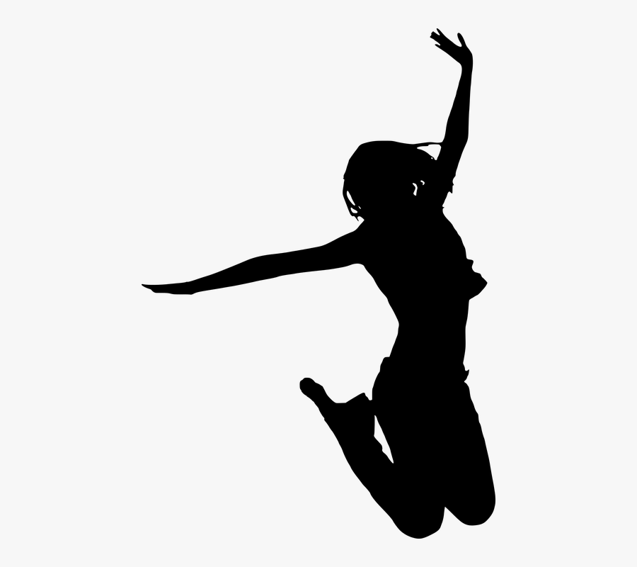 Transparent Dance Silhouette Clipart - Silueta De Persona Saltando, Transparent Clipart