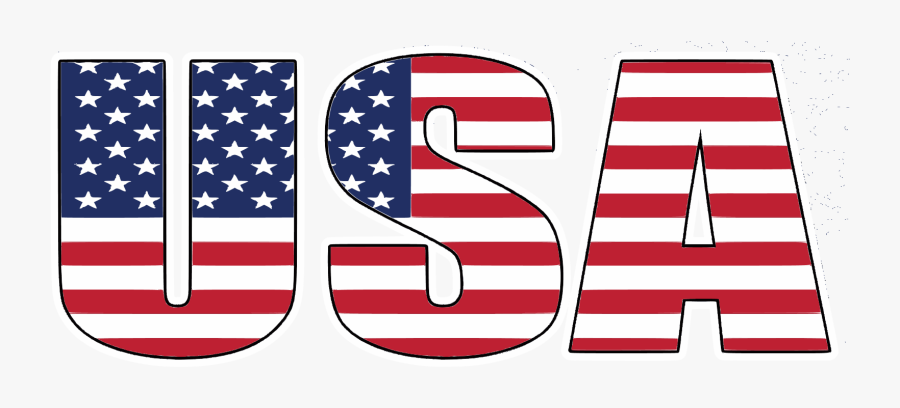 Usa Word Flag - Usa Flag Word Png, Transparent Clipart