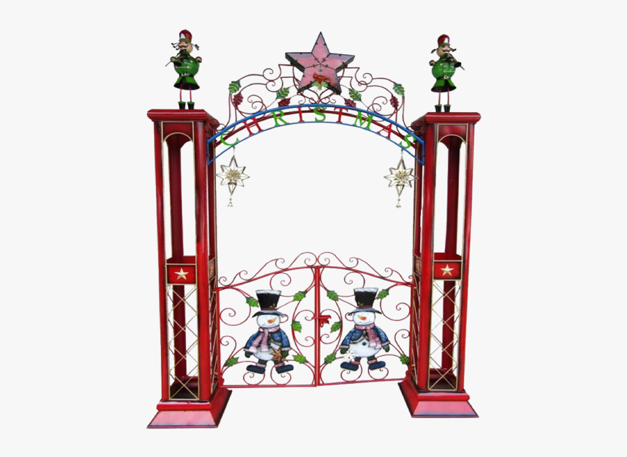 Santa"s Garden Gate - Christmas Metal Arch, Transparent Clipart