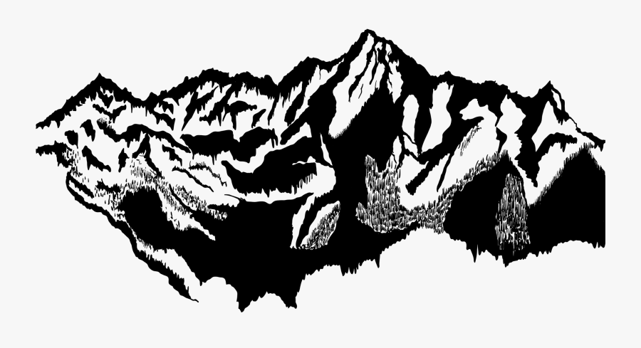 Transparent Mountain Clip Art - Mountain Vector Png Black, Transparent Clipart