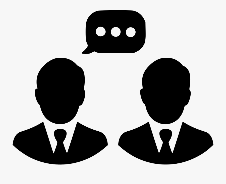 Men Talking Chat Communication - Employee Management System Logo, Transparent Clipart