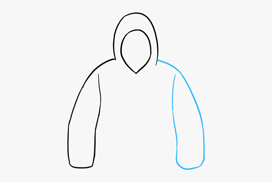 Hoodie Drawing : Premium Vector Fashion Technical Sketch For Men Hoodie