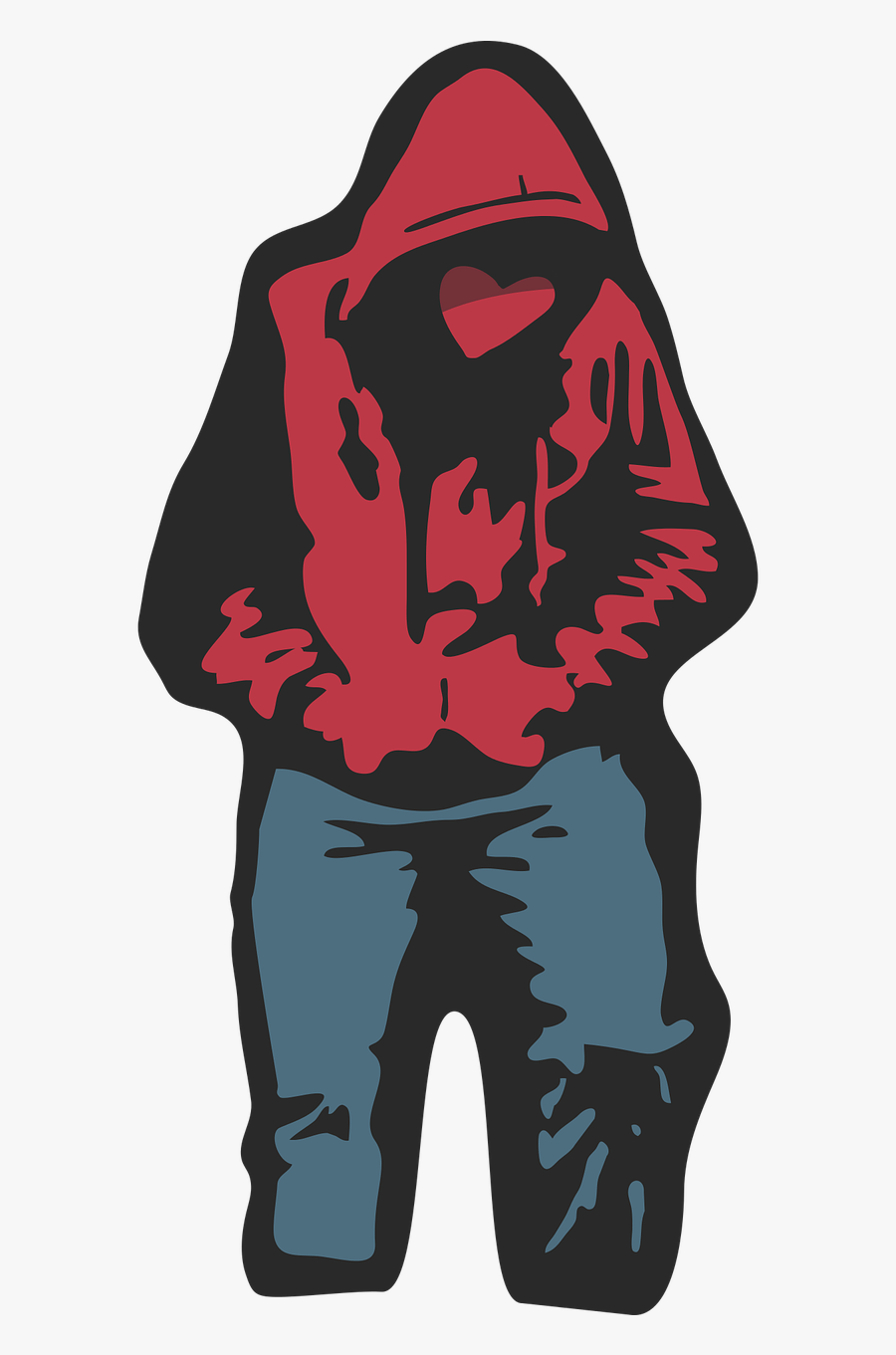 Hoodie Red Jeans Free Picture - Hip Hop Rap Png, Transparent Clipart