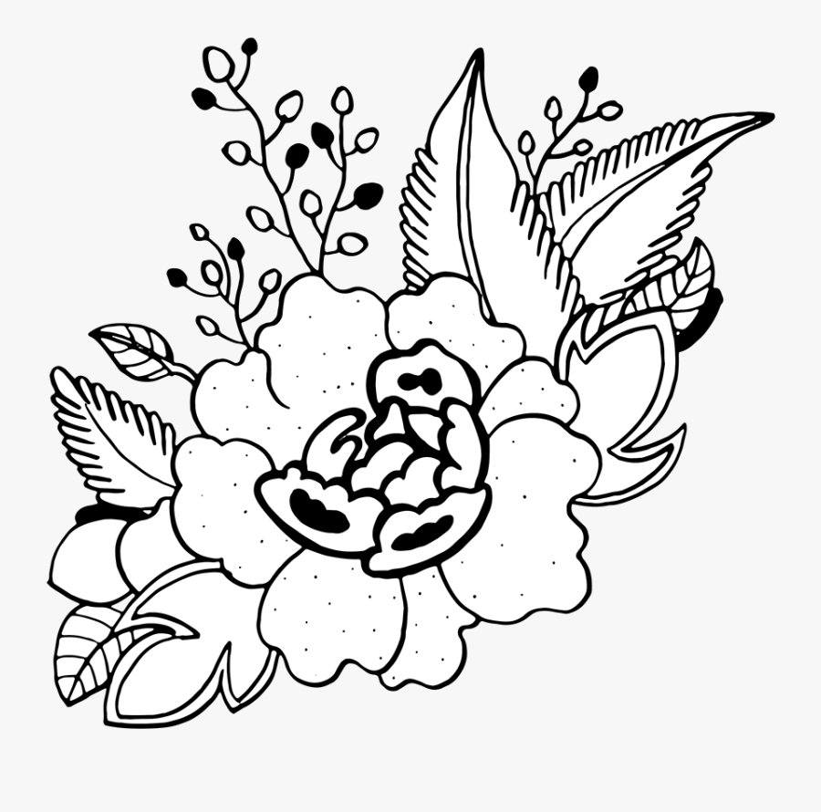 Hand Drawn Floral Png, Transparent Clipart