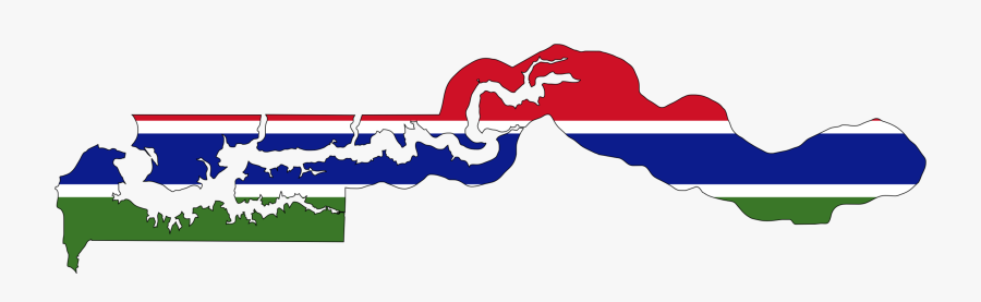 Flag Of The Gambia National Flag Map - Png Gambia Flag Map, Transparent Clipart