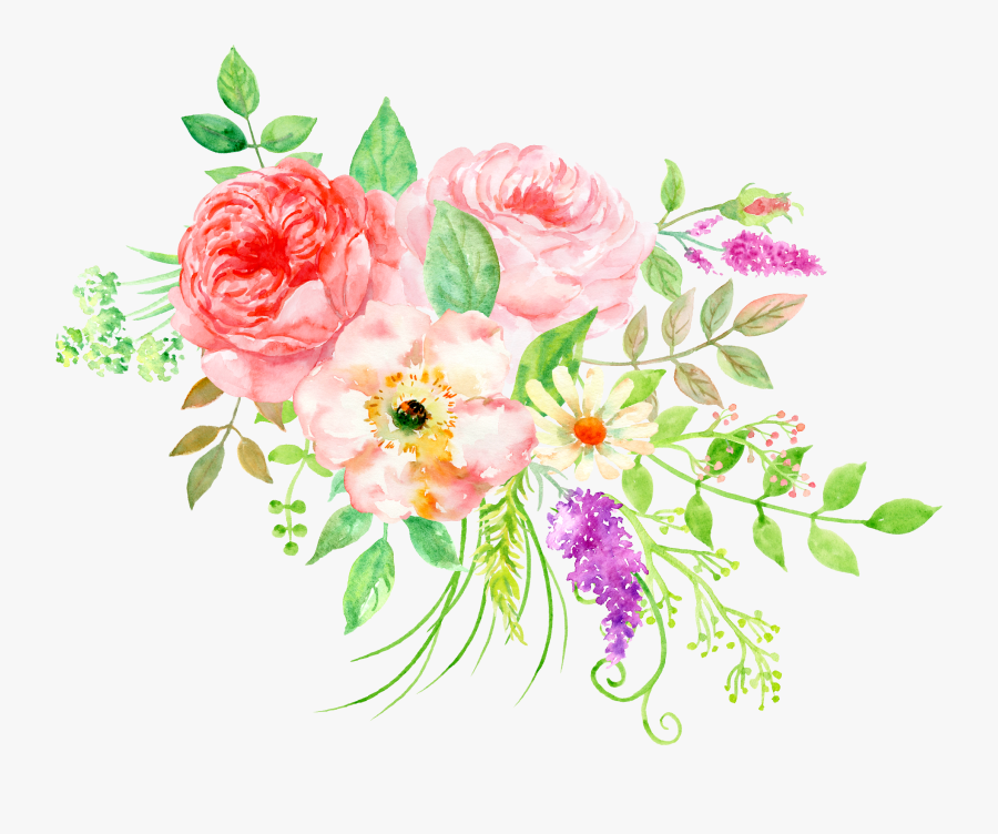 Bouquet Watercolor Painting Floral - Watercolor Png Bouquet Of Flowers ...