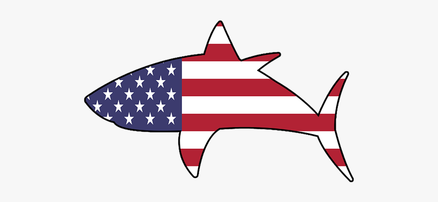 American Flag Shark Png, Transparent Clipart