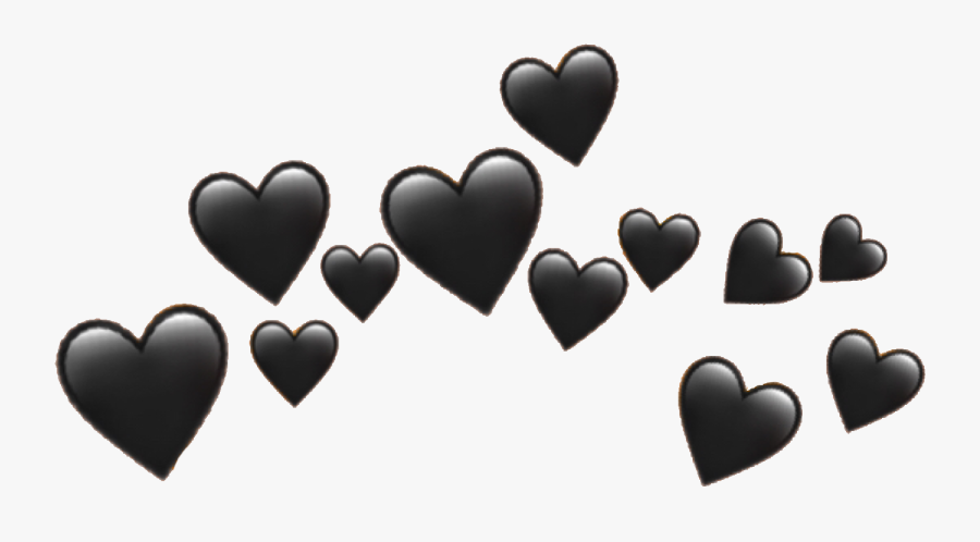 Emoji Heart Portable Network Graphics Clip Art Transparency - Transparent Black Heart Crown, Transparent Clipart