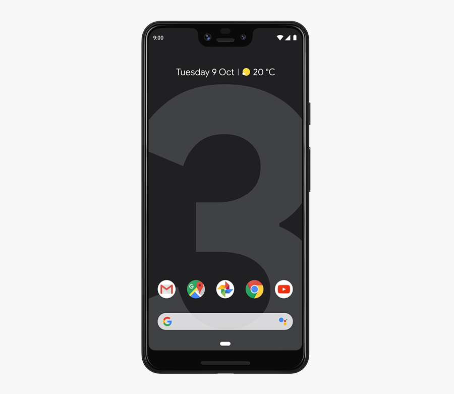 Google Pixel 3 Black, Transparent Clipart