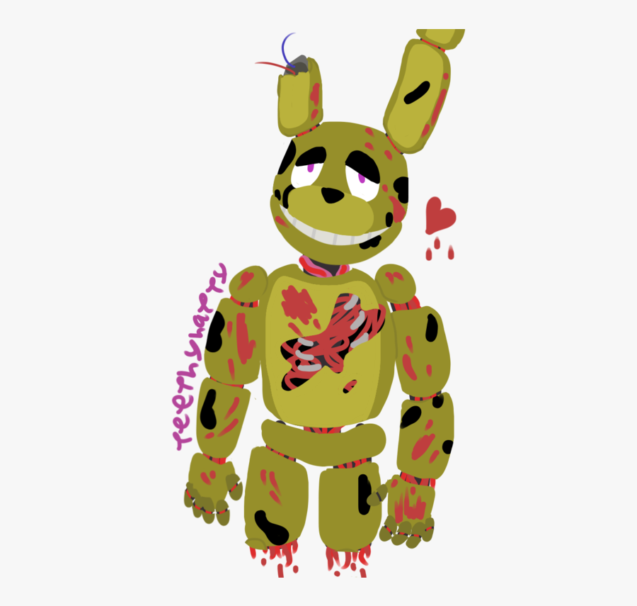 Fnaf Stylized Springtrap By Clip Art Royalty Free Stock - Springtrap Fnaf Drawing, Transparent Clipart