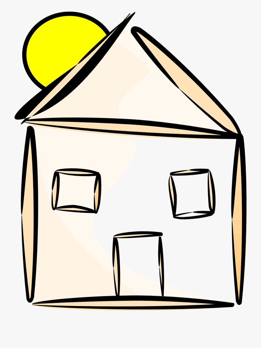 House Sunrise Home Free Picture - House Outline Clipart, Transparent Clipart