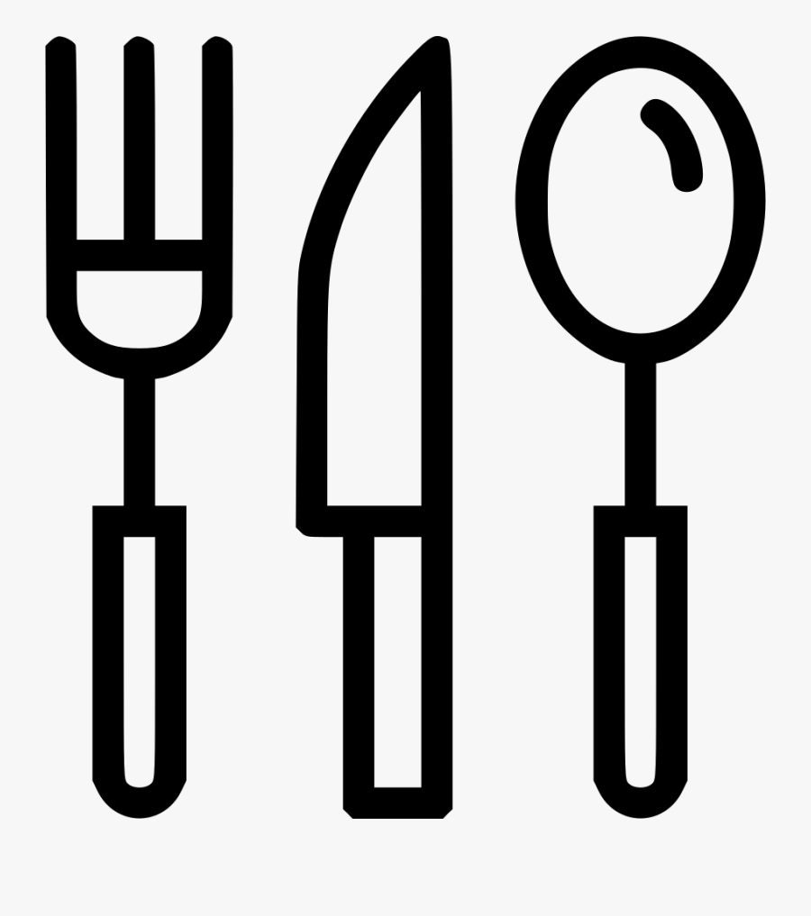 Cutlery Tableware Knife Fork Spoon Eat Food Comments - Knife Fork And Spoon Icon, Transparent Clipart