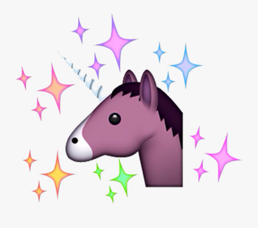 Png Edit Freetoedit Tumblr Overlay Emoji Unicorn - Horse Png Emoji, Transparent Clipart