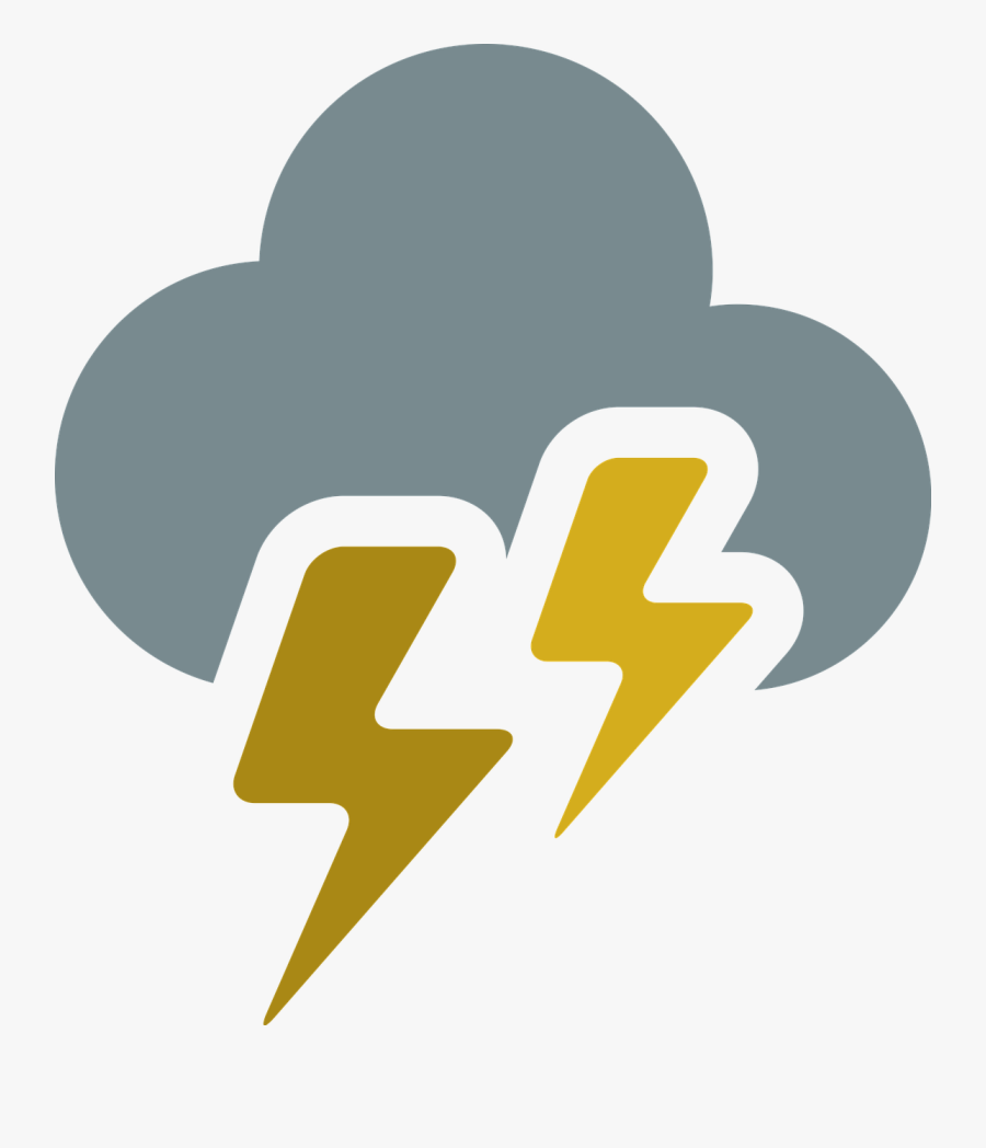 Cloud Thunder Electric Free Picture - Thunderstorm Symbol Transparent Gif, Transparent Clipart