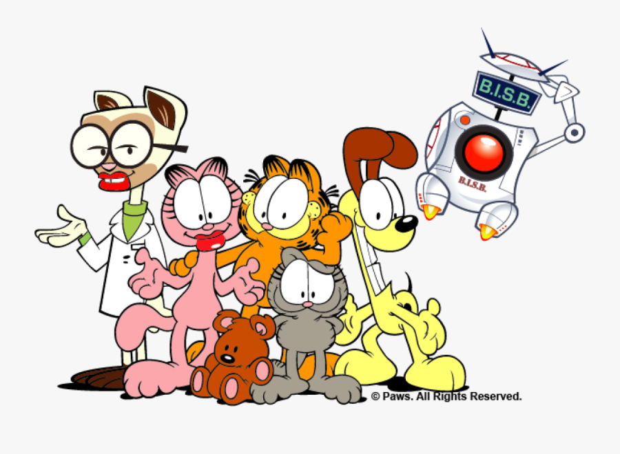 Learn About Cyber Safety With Garfield Friends - Cartoon Garfield, Transparent Clipart
