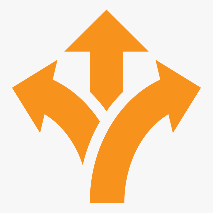 Flexible Arrows Orange - Direction Icon Png, Transparent Clipart