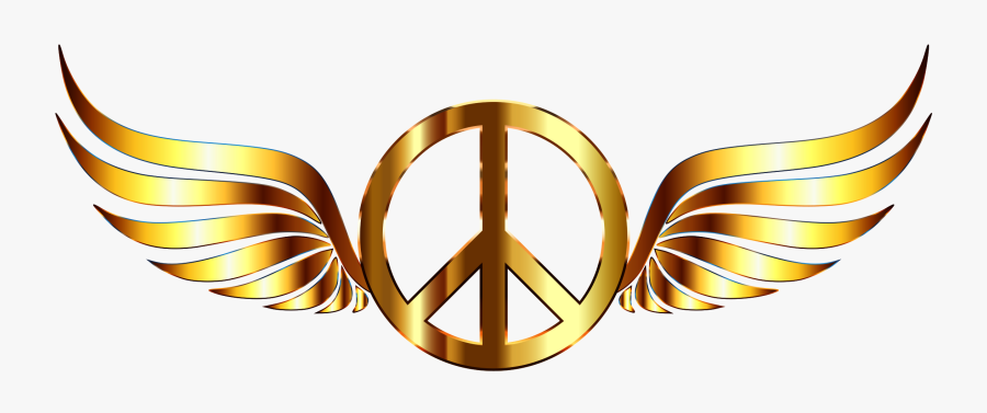 Peace Symbols Gold Computer Icons - Gold Peace Sign Png, Transparent Clipart