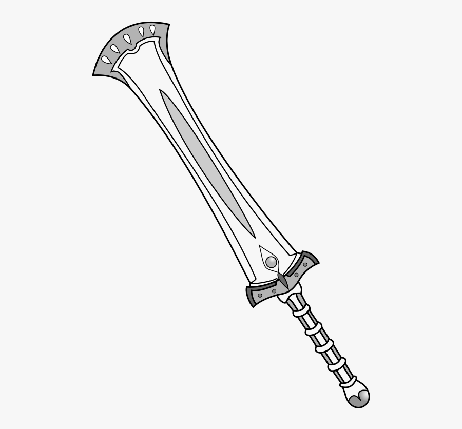 Fantasy Greatsword 3 - Sword With Curved Tip, Transparent Clipart