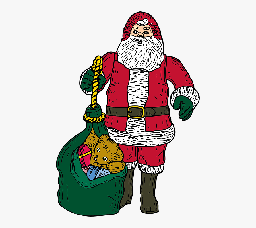 Santa Claus, Christmas, Xmas, Saint, Nicholas, Presents - Gambar Santa Claus Natal, Transparent Clipart