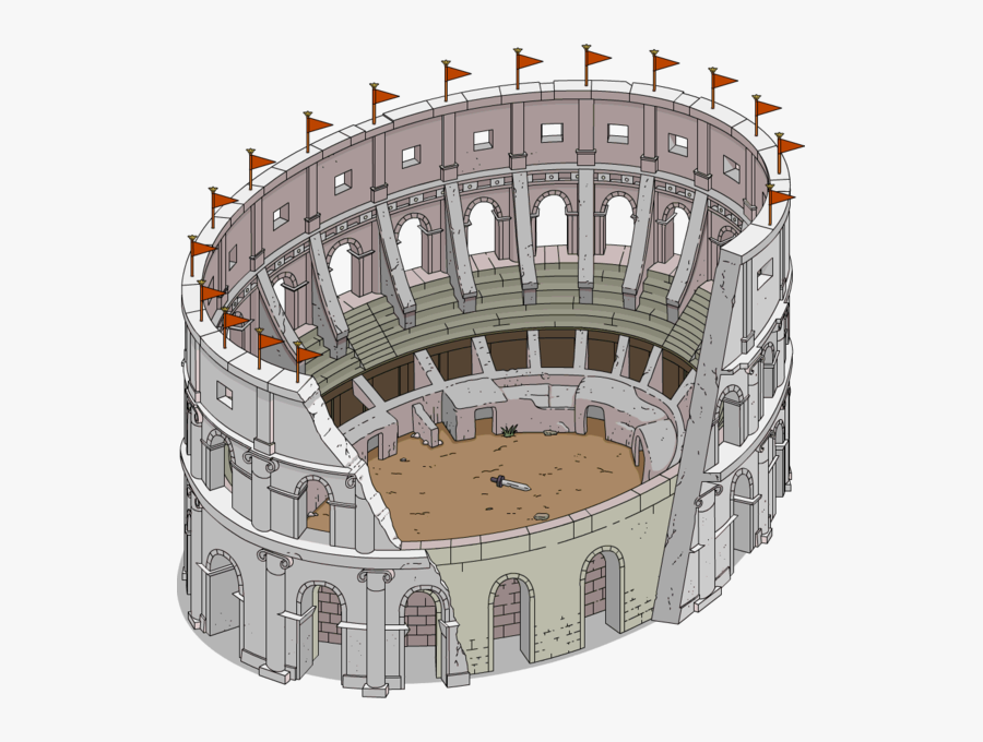 Rome Clipart Colosseum Logo - Simpsons Tapped Out Colosseum, Transparent Clipart