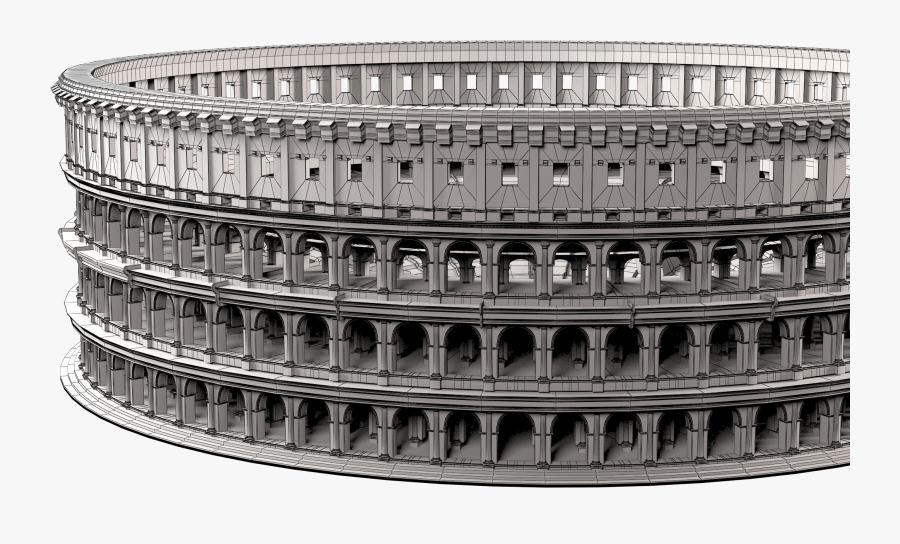 Clip Art Roman D Model Cgtrader - Roman Colosseum 3d Model Free, Transparent Clipart