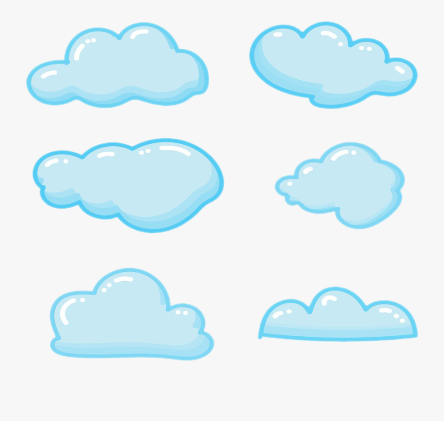 Cloud Blue Sky Clip Art - Blue Cute Cloud Clipart, Transparent Clipart