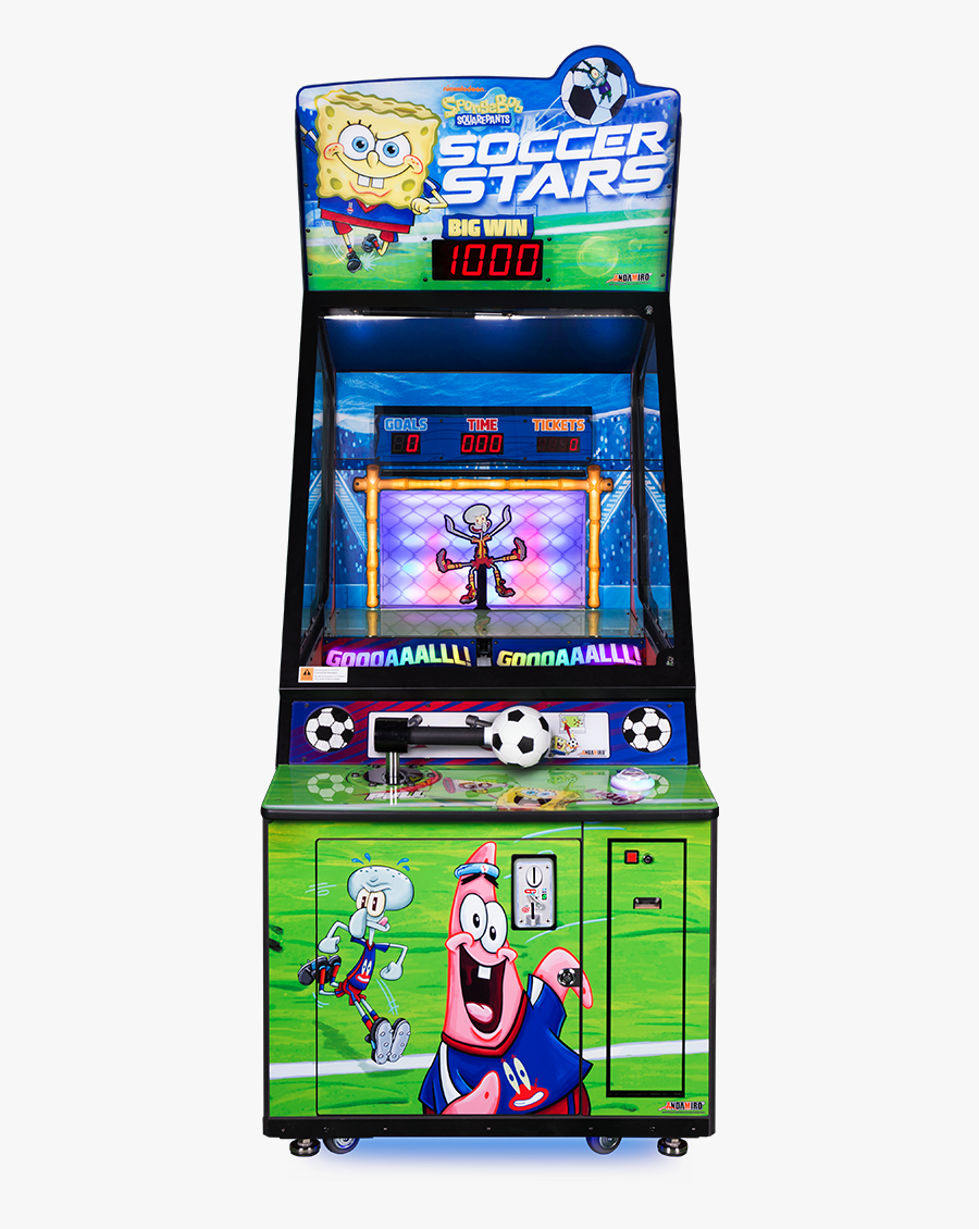 Spongebob Soccer Stars Arcade , Transparent Cartoons - Spongebob Soccer Arcade Game, Transparent Clipart