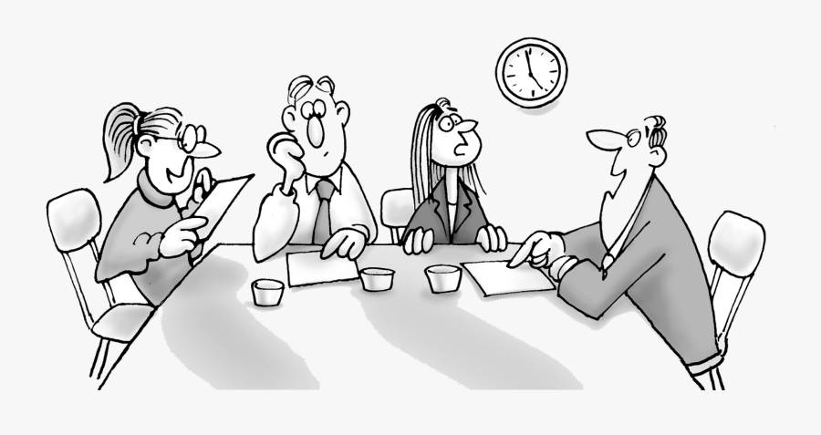 Clipart Good Business Meeting - Attend A Meeting Cartoon, Transparent Clipart